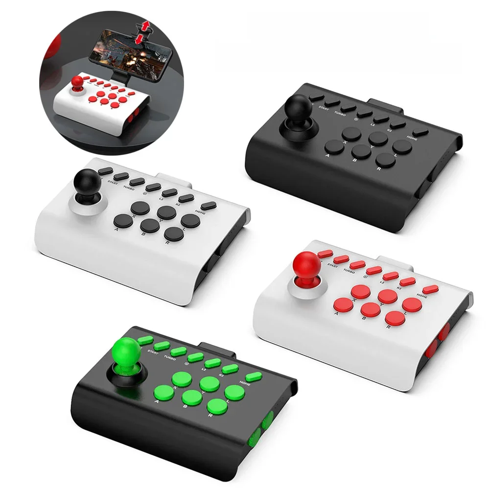 Console d'arcade rétro 6 en 1, manette de jeu, bascule, 3 modes de connexion, sans fil, Bluetooth, filaire, NingContrmatérielle pour Switch, PS4, PS3