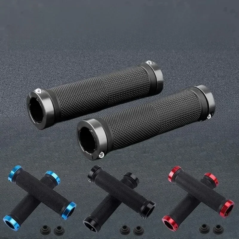 AliExpress Bicycle Rubber Grips Alloy Lock Non-Slip Rubber Bicycle Handlebar Grips Double Aluminum Lock on Locking Bicycle Handlebar Grips