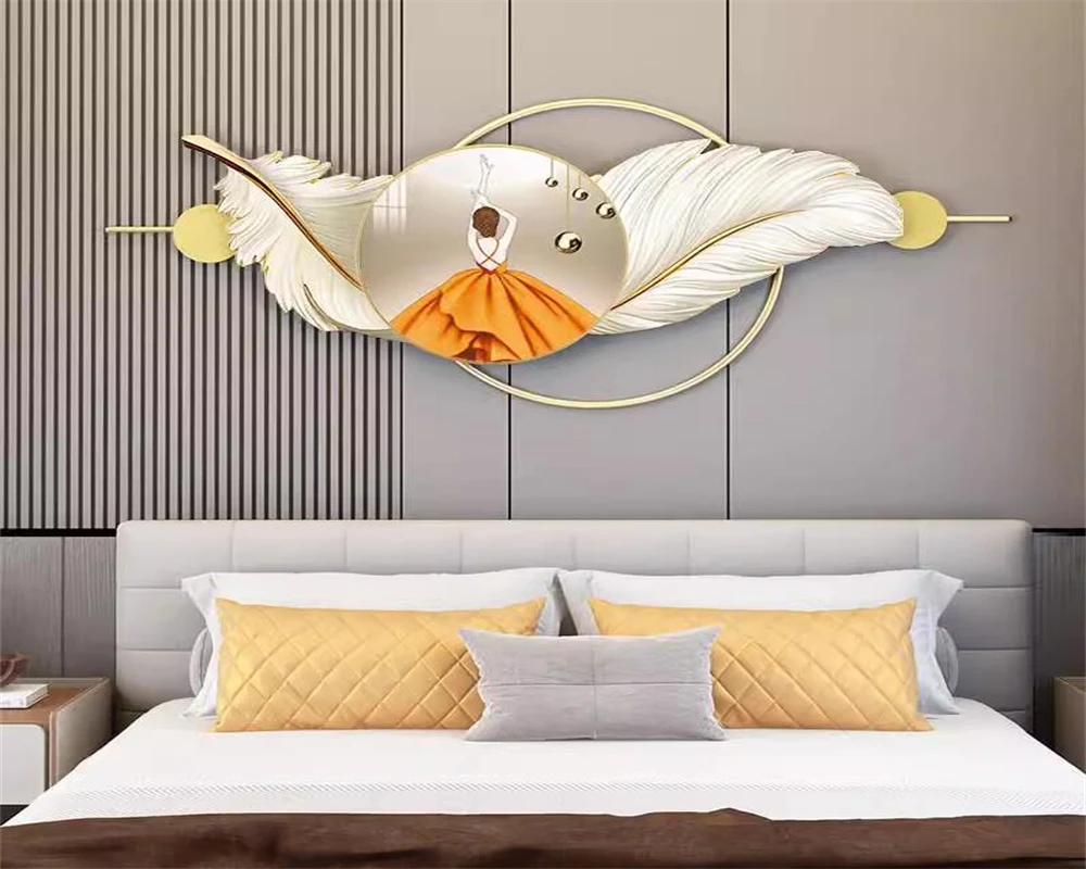 beibehang Customized modern latest TV background feather sofa decoration bedroom living room various materials wallpaper