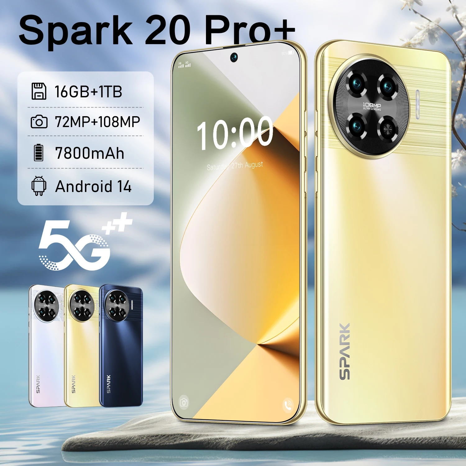 2025 Original Spark 30 Pro Smartphone Global Version Snapdragon 8 Gen3 108MP Cellphone Android Unlocked Mobile Phone Celular Nfc