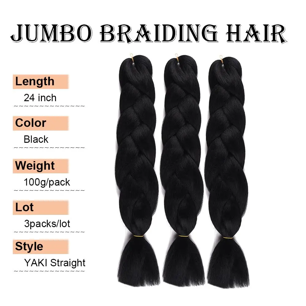 Jumbo Braids Hair Kanekalon Expression Hair for Braids Synthetic Braiding Hair Extensions Rainbow Colorful Twist Hair Extensions