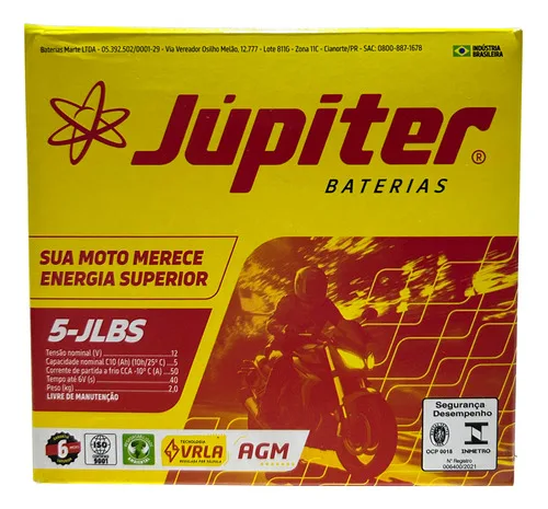 Jupiter Moto 5lbs Honda CG Batterie Titan Lüfter