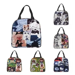 Oliver Zip Circle Cartoon Insulated Lunch Bags Thermal Bag Fundamental Paper Education Large Tote Lunch Box Food Handbags School