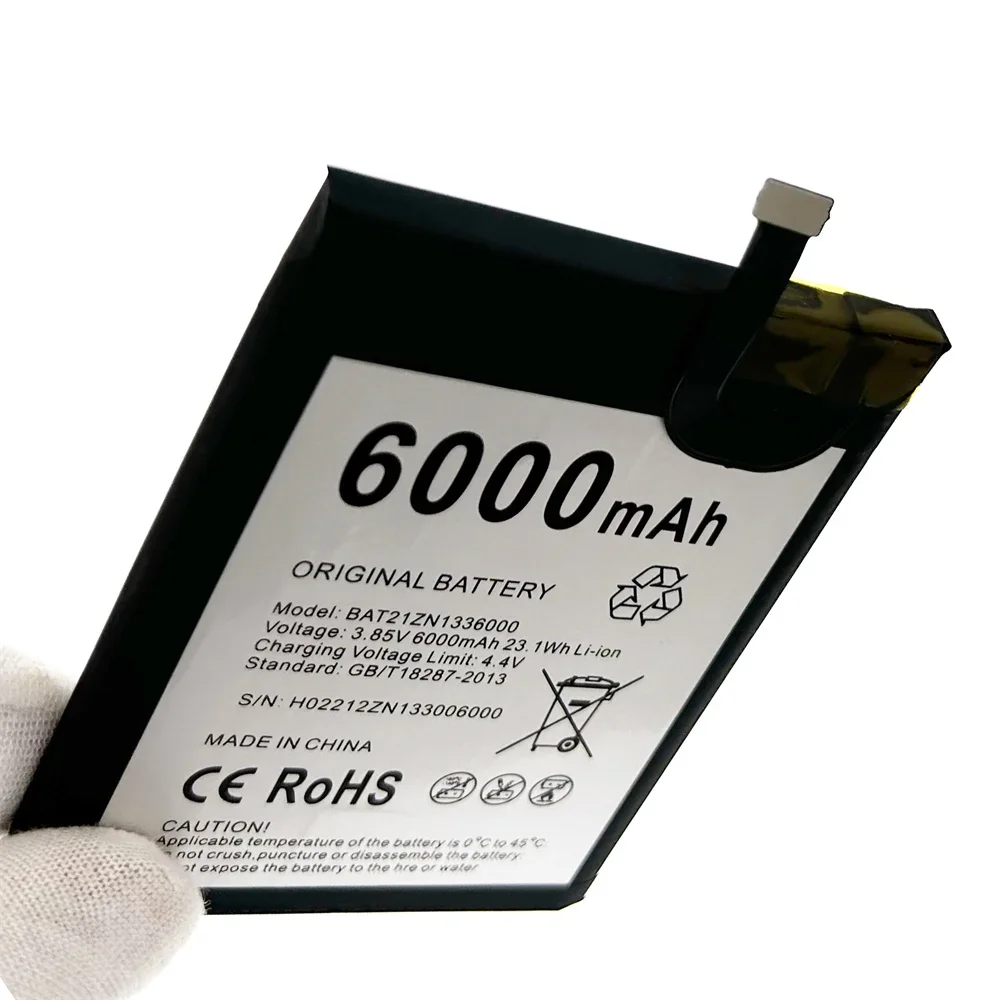 100% Oryginalny 6000mAh BAT21ZN 1356000   Bateria Doogee S98 do DOOGEE S98 S99 S98 Pro S98Pro Zamienna bateria telefonu