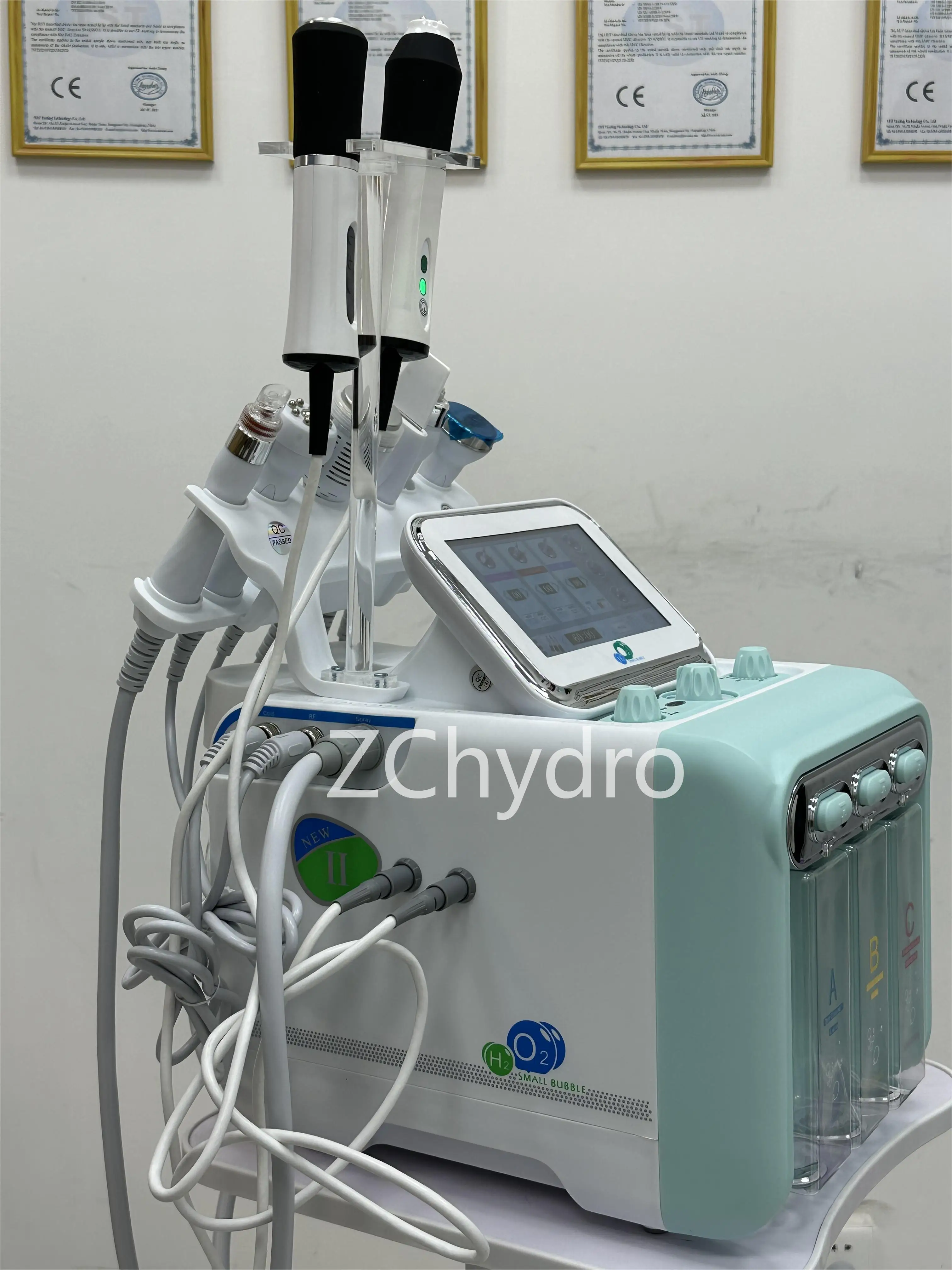 hydra blackhead removal facial and co2 small bubble Hydra Dermabrasion machine with led mask 2 in 1 for skin care spa