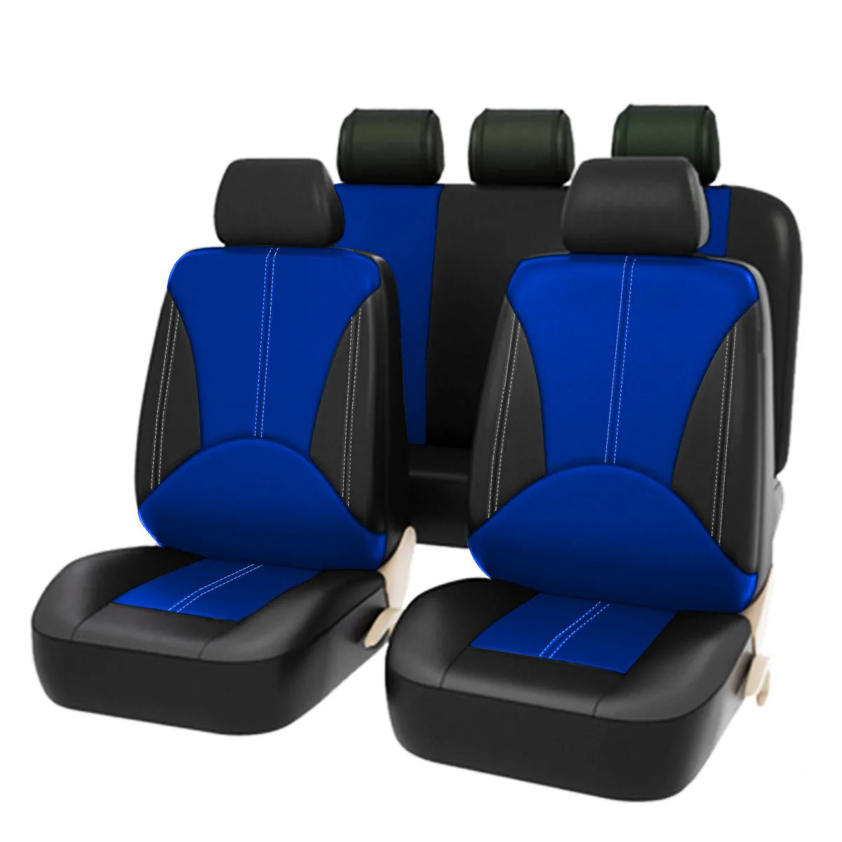 9-teiliger Autositzbezug-Komplettsatz mit Kopfstützenbezügen, Airbag-kompatibel |   Universell passende, atmungsaktive Autositzbezüge mit Kopfstützenabdeckungen, waschbar und einfach zu installieren