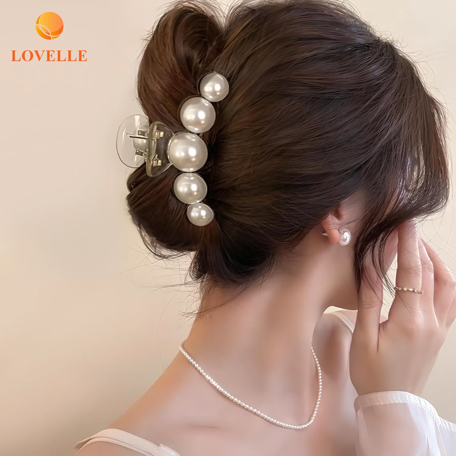 LOVELLO Hair Decoration 10CM Size High Quality Nonslip Acrylic Hair Claw Clip Colorful for Girls Lady Women Hair Using image 5