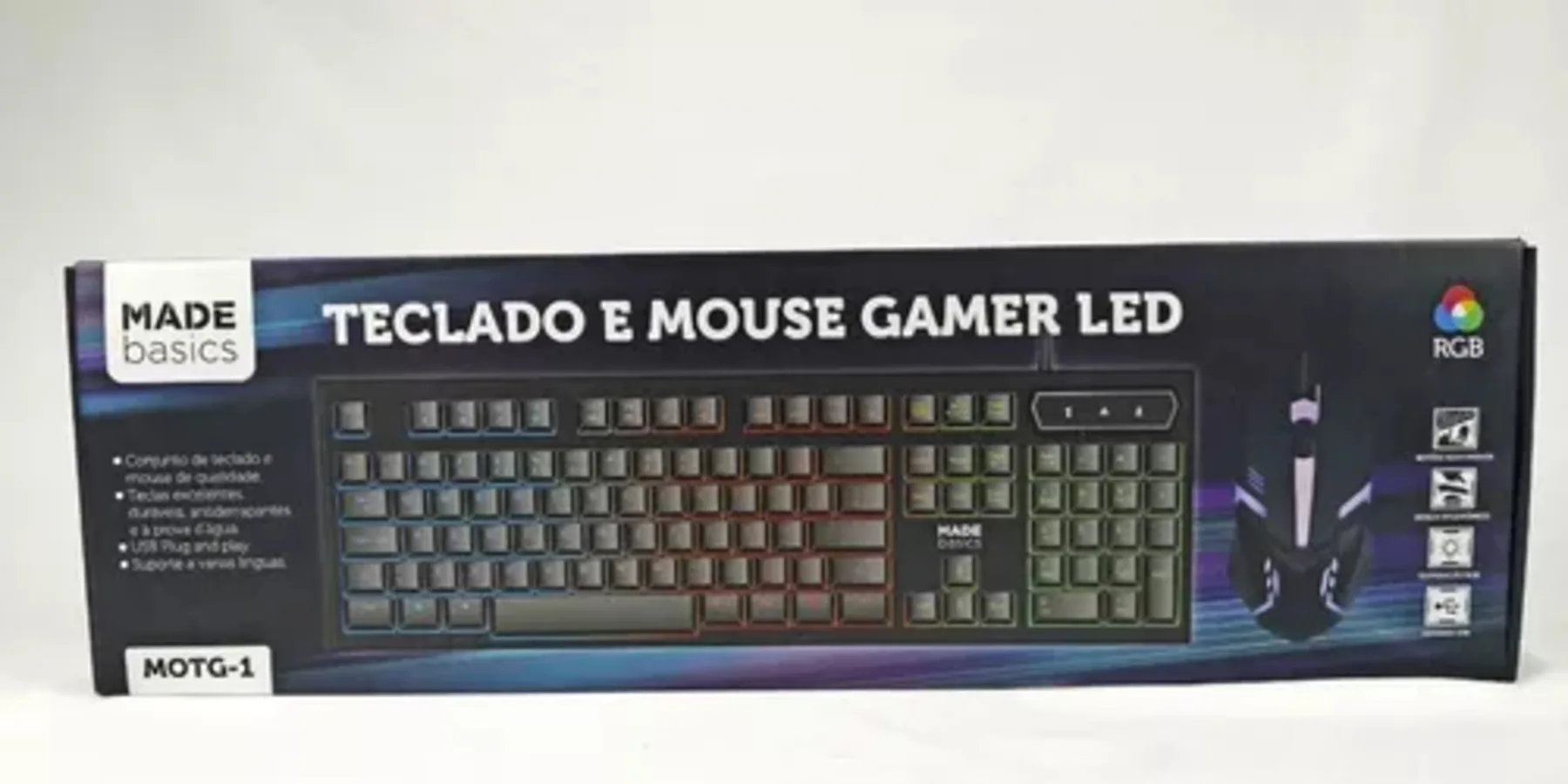 Cheap Gamer Mouse And Keyboard Kit Super Light RGB LED-MOTG-1-Fast Shipping P/All Brazil