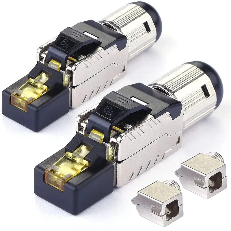 RJ45 CAT6 CAT6A Cat7 CAT8 CAT 8 złącza bez narzędzi ekranowane 10G wtyczki Ethernet ze stopu cynku dla kabli SFTP 23AWG — zdjęcie produktu 7