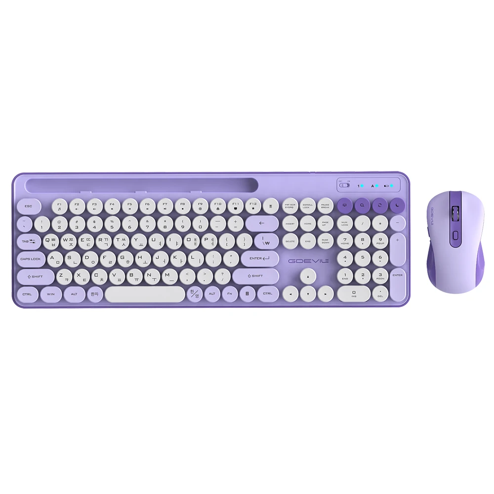 مجموعة ماوس لوحة المفاتيح اللاسلكية منخفضة الضوضاء من Gdevil Mk700W