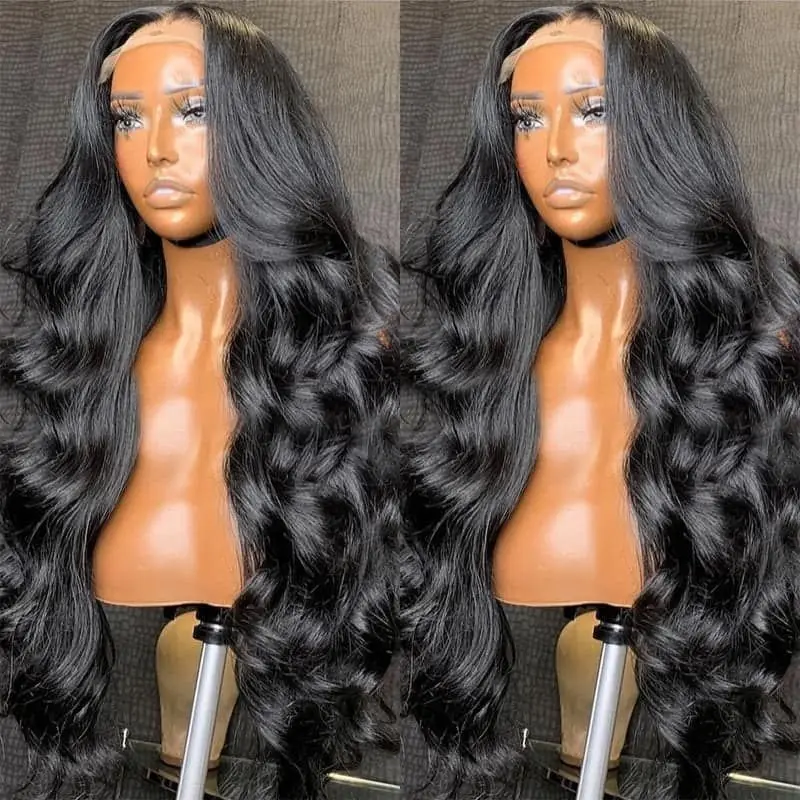 13x4 transparante kanten pruiken Echt haar, vooraf geplukt met babyhaar 180 dichtheid Body Wave frontale pruiken Echt haar 30 inch