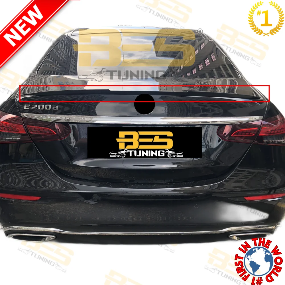 NEW Rear Trunk Bat Style Spoiler For Mercedes E200d Car Accessories Lip Plastic Glossy Black Wing Exterior Parts Tuning