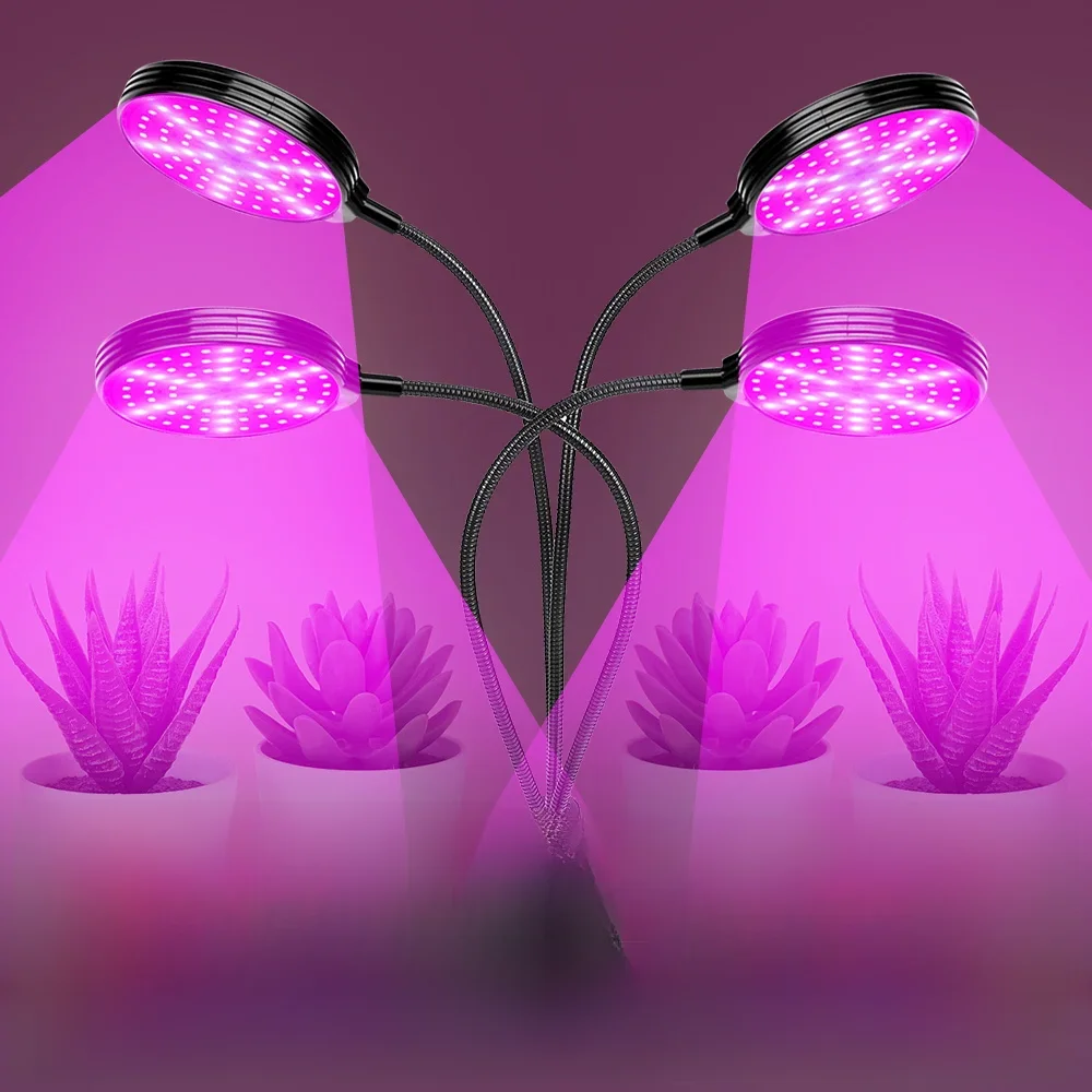 LED Plant Grow Lights Full Spectrum Flower Seedling Vegetable Indoor Hydroponics Cultivation Growth Lamp Dimming Timing Function