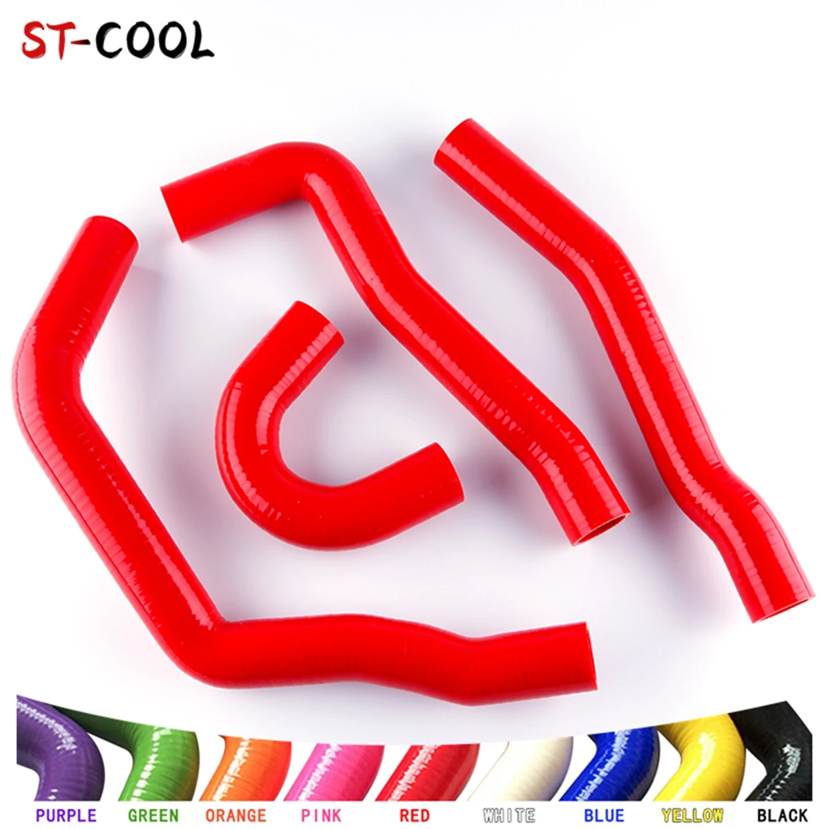 For 2008-2014 Mitsubishi Evolution EVO 4B11T CZ4A CT9A 10 /X High Temp 2009 2010 2011 2012 2013 Silicone Radiator Hoses Kit 4Pcs