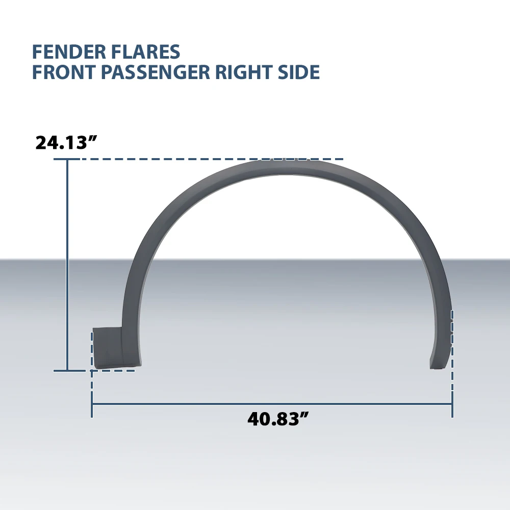 ขอบบังโคลนล้อหน้าขวา สำหรับรถยนต์ออดี้ Q5 รุ่นปี 2018-2020 รุ่น Base รหัสอะไหล่ Au8853718Base 80A853718Egru วัสดุ PP ลายเท็กซ์เจอร์