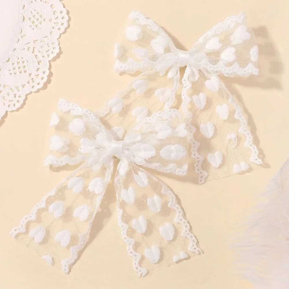 Arcs arcs-en-ciel 2 pièces, jolies pinces à cheveux en fil avec nœud en forme de cœur pour filles, nœuds féeriques, épingle à cheveux, Barrettes, couvre-chef, accessoires pour enfants