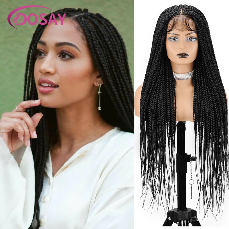 

Synthetic Lace Front Wigs: Braided Styles for Women - No Glue Knotless Box Braids & African Tress Wigs