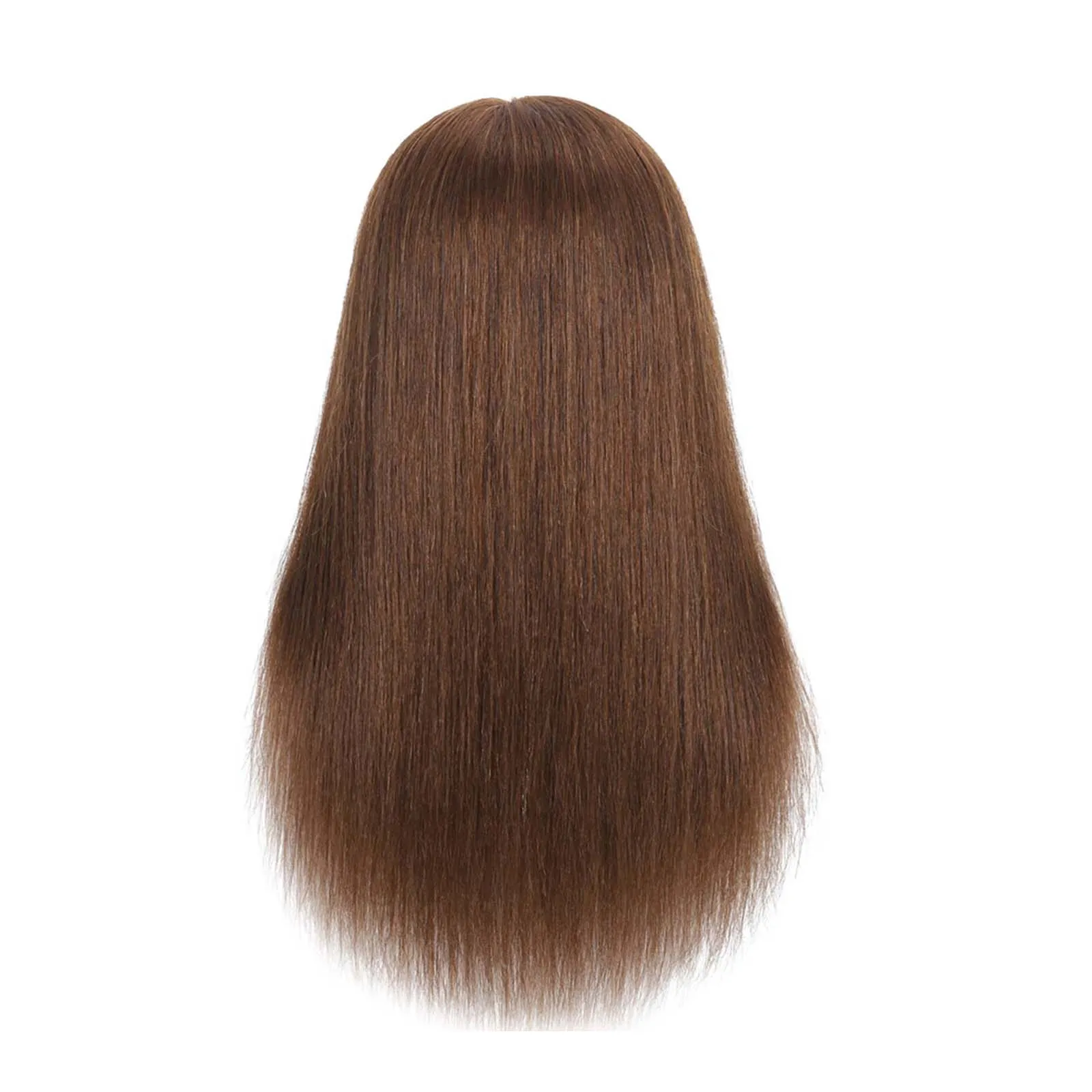 رأس عارضة أزياء مع رأس دمية تجميل للشعر البشري الحقيقي بنسبة 100% لممارسة تسريحات الشعر لتصفيف الشعر وحامل ثلاثي القوائم فردي