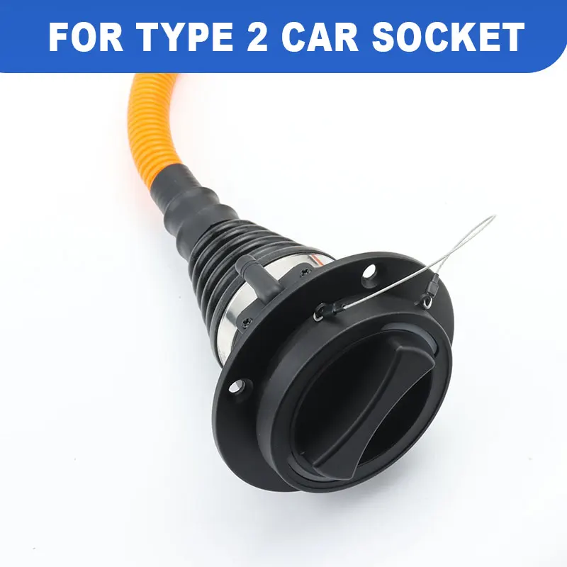 ซ็อกเก็ตตัวผู้ Type2 16A 32A มีสายยาว0.5ม./1ม. ที่ชาร์จด้านข้างรถยนต์ไฟฟ้า IEC 62196ช่องเสียบ Type2 3เฟสซ็อกเก็ตที่ชาร์จ EV