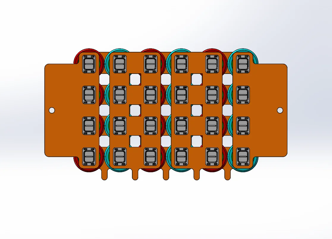 WELLGO 1SET 21700 Terminal Connectors Copper Flexible Bus Bar 6S4P 21.3MM No Spacer Copper Busbar LiFePO4 Battery Long Bus Bar view 4