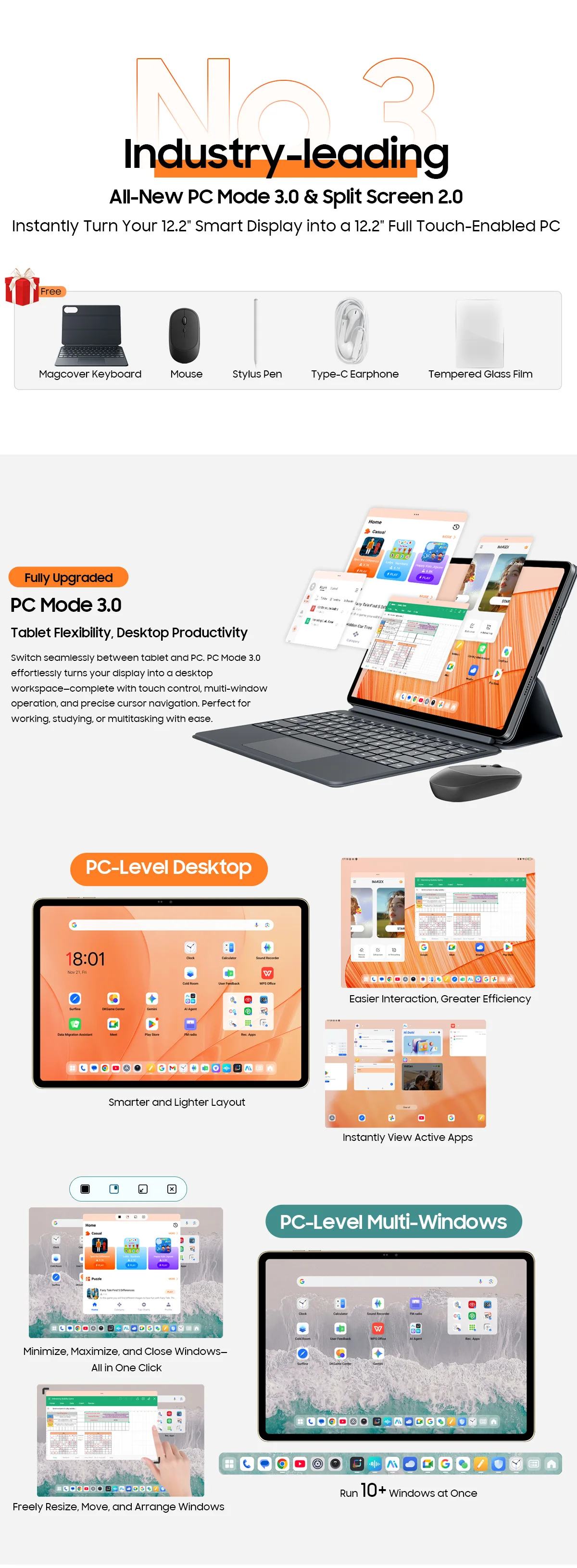 Blackview MEGA 12 Tablet PC 5G Dimensity 7200 12.2" 2.4K 120Hz Display IP69K Waterproof Tablets 50MP 10000mAh Pad PC For Study /Work