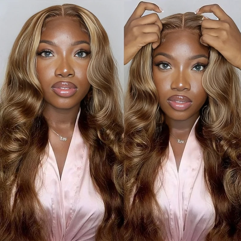 

13x4 13x6 HD Highlight Lace Frontal Wig Human Hair Honey Blonde Body Wave Lace Front Wigs For Women Brazilian Wigs Pre Plucked