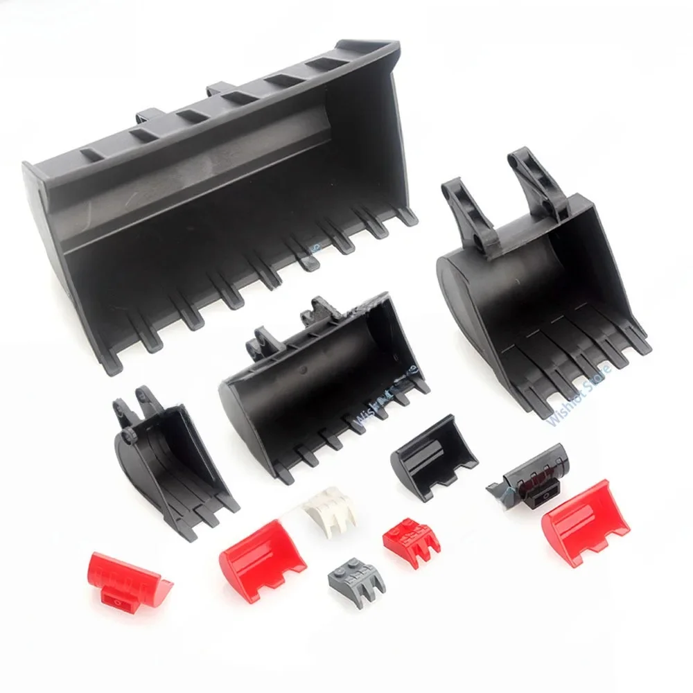 Série de seau technique noir, Compatible avec les blocs de construction legoeds, pièces de pelle 15265 2951 2950 24120 32030