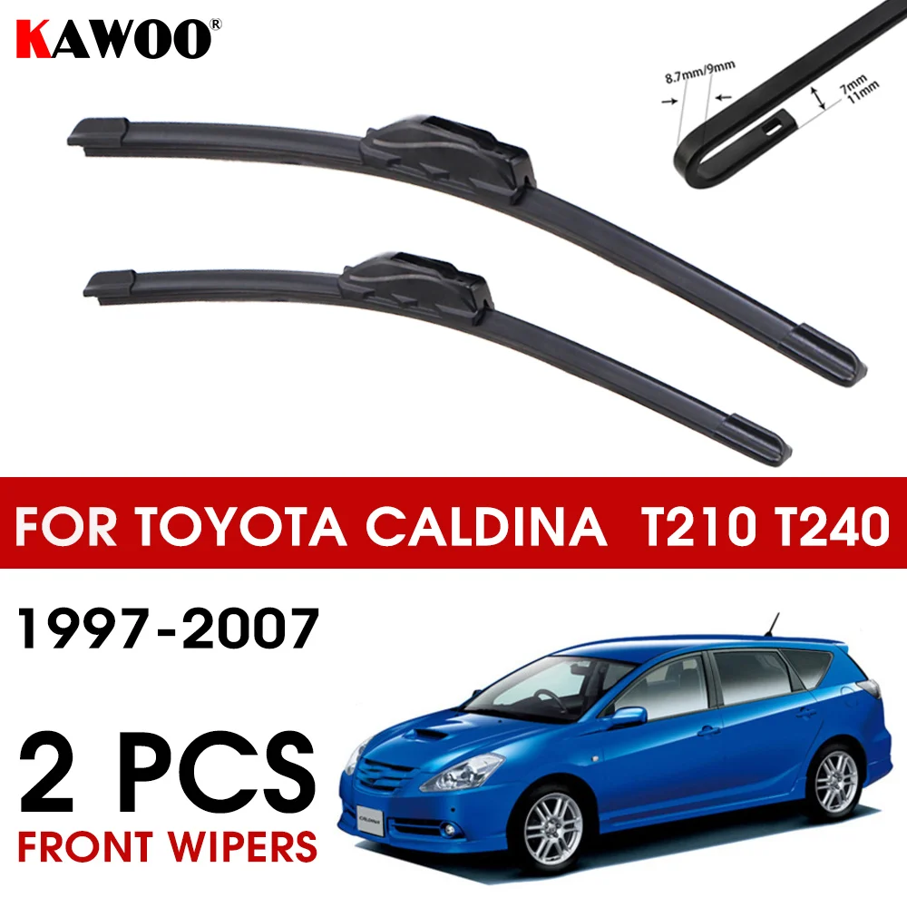For Toyota Caldina T210 T240 1997-2004 2005 2006 2007 Car Wiper Blade U-type Soft Rubber Wiper HD Quiet Durable Car Wiper Blades