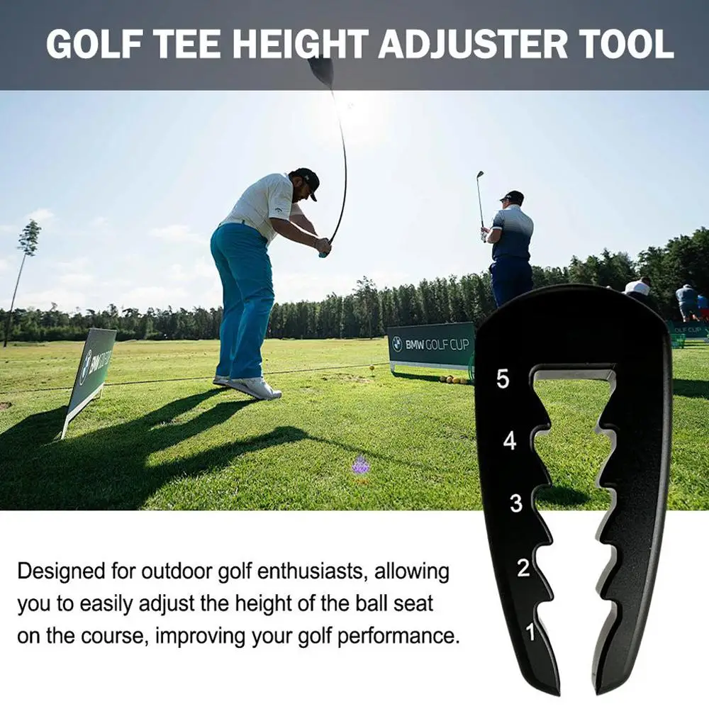 أداة ضبط ارتفاع تي شيرت الجولف الاحترافية لضبط موضع كرة الجولف تساعد على نطاق القيادة، تحكم مثالي في الارتفاع