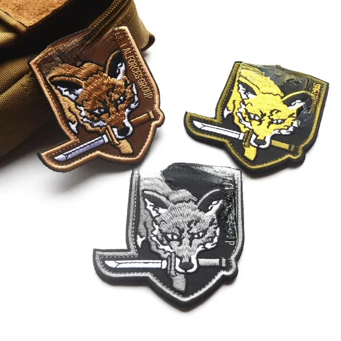 Metal Gear Solid MGS 5 Diamond Dog Army Special Force Group Ghost Embroidered OUTER HEAVEN Patch Stripes naklejka FOX HOUND patch — zdjęcie 2