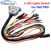 SM2 PRO 3 LED LIGHTS Switch Boot Ben Cable J2534 VCI Interface OBD Programmer Read Write ECU BATT VCC KLINE CAN-L CAN-H Protocol