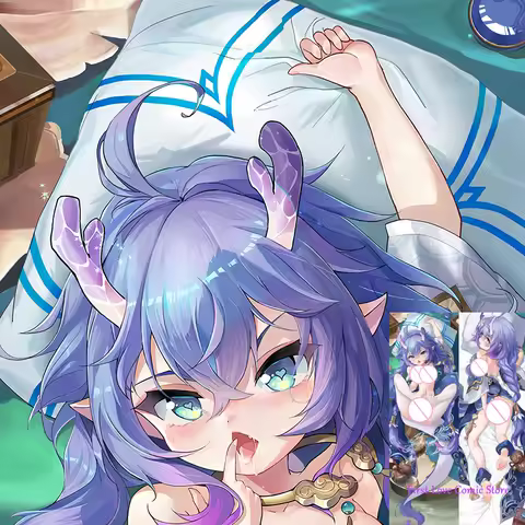 Anime Bailu Honkai Star Rail Dakimakura Pillow Case Otaku Waifu Bedding Hugging Body Throw 2-sided Print Pillow Cover