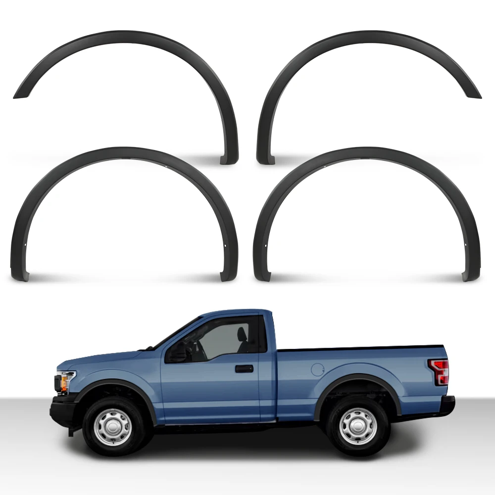 

Fender Flares Compatible with Ford F150 2018-2020 Black Factory Style Textured Paintable 4PCS