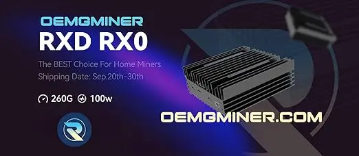 NA BUY 4 GET 2 FREE New ICERIVER RXD RX0 Miner 260Gh 100W Radiant ASIC Miner Crypto Machine Quiet with Original PSU and Cord