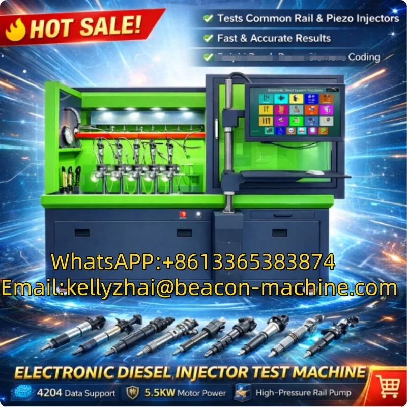 High Efficiency  Common Rail Injector Test Bench Support 4 Injectors Simultaneous Testing
