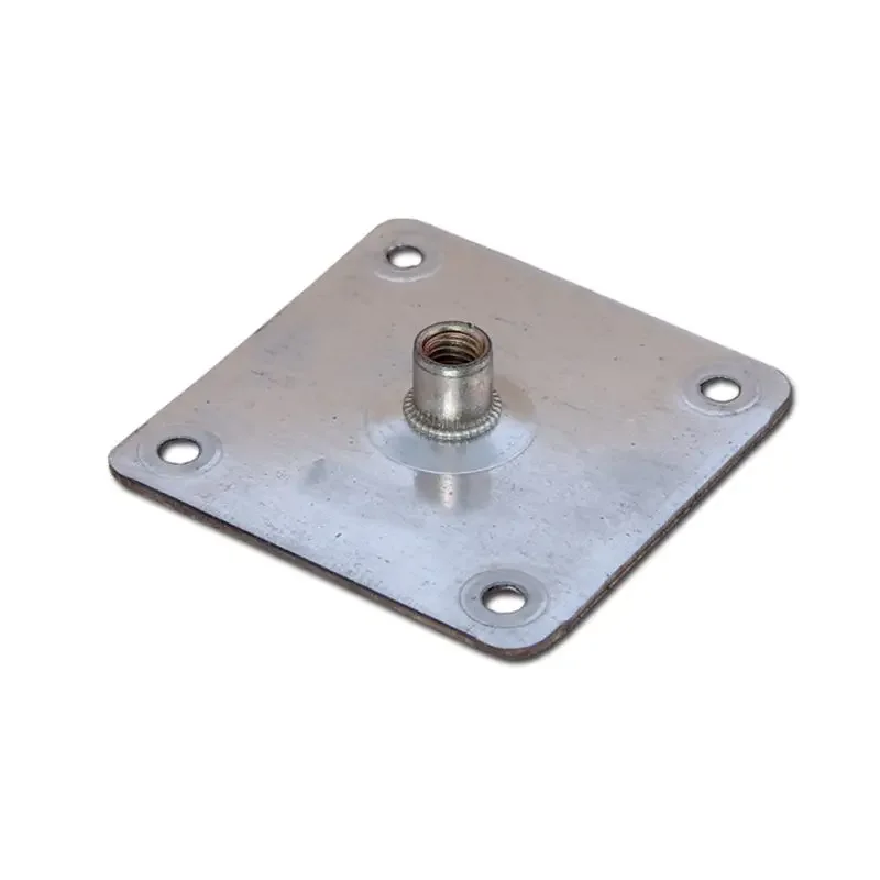 4PCS 1.5MM Furniture Angled Leg Fixing Plates 7X7CM Mounting Bracket for Eccentric Wheel Table Sofa Feet Support Hardware 받침틀