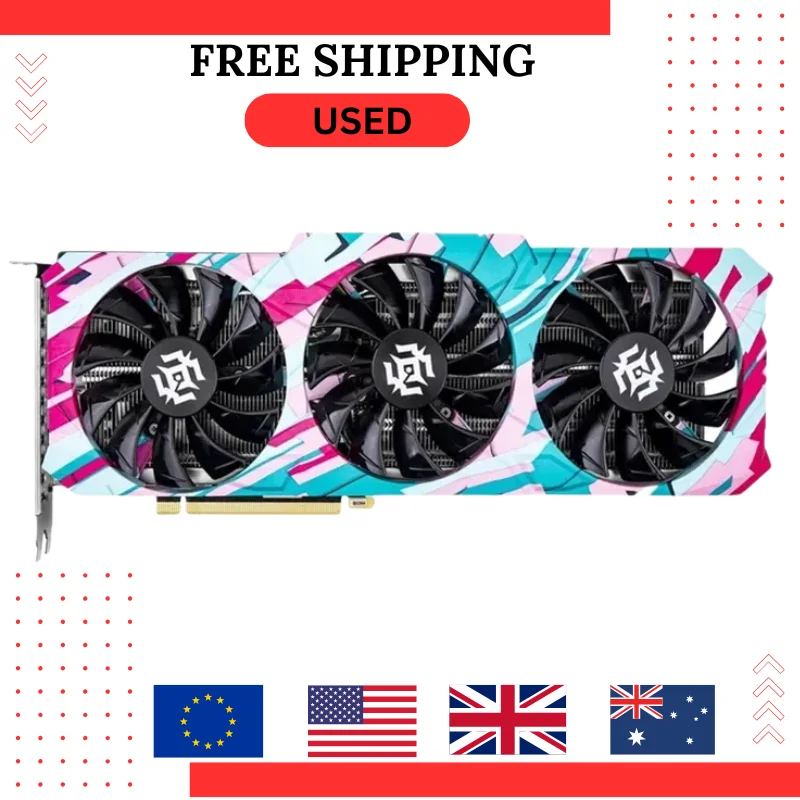 2024 Gebrauchte ZOTAC GeForce RTX 3060 Ti 8GD6 X-GAMING GDDR6 256bit Grafikkarten GPU Grafikkarte RTX 3060Ti 8 GB