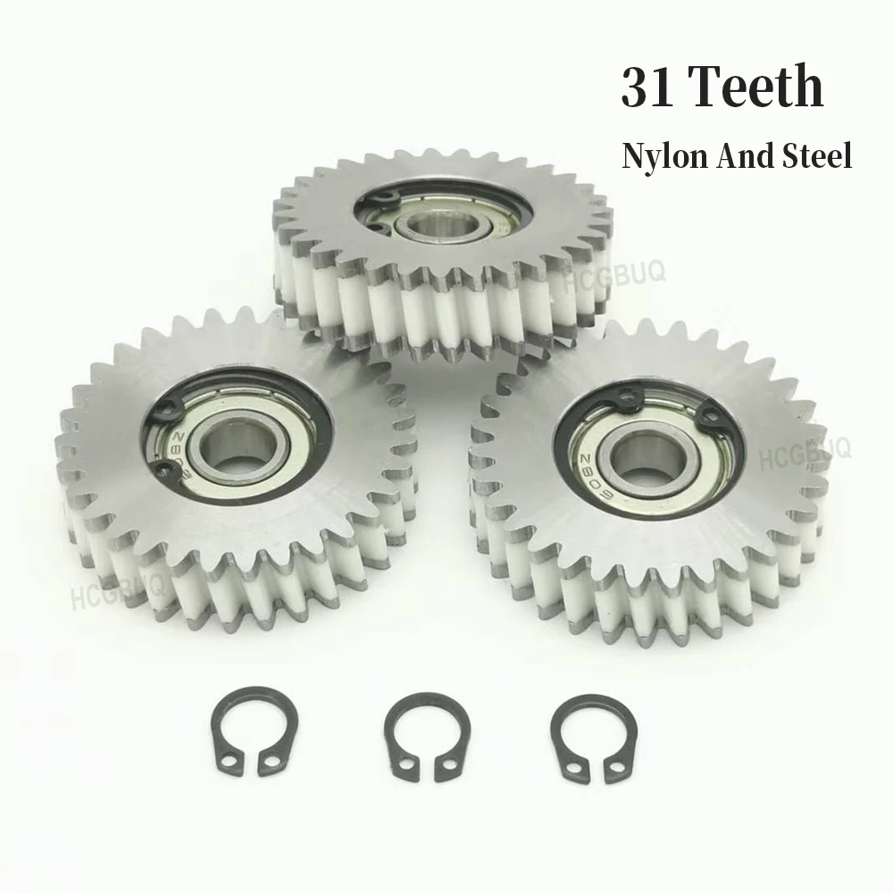 31 Teeth 41.5x11mm Planetary Gear Oblique Gears With 8mm Bearings for Bafang Motor Electric Bike Nylon And Steel Helical Gears