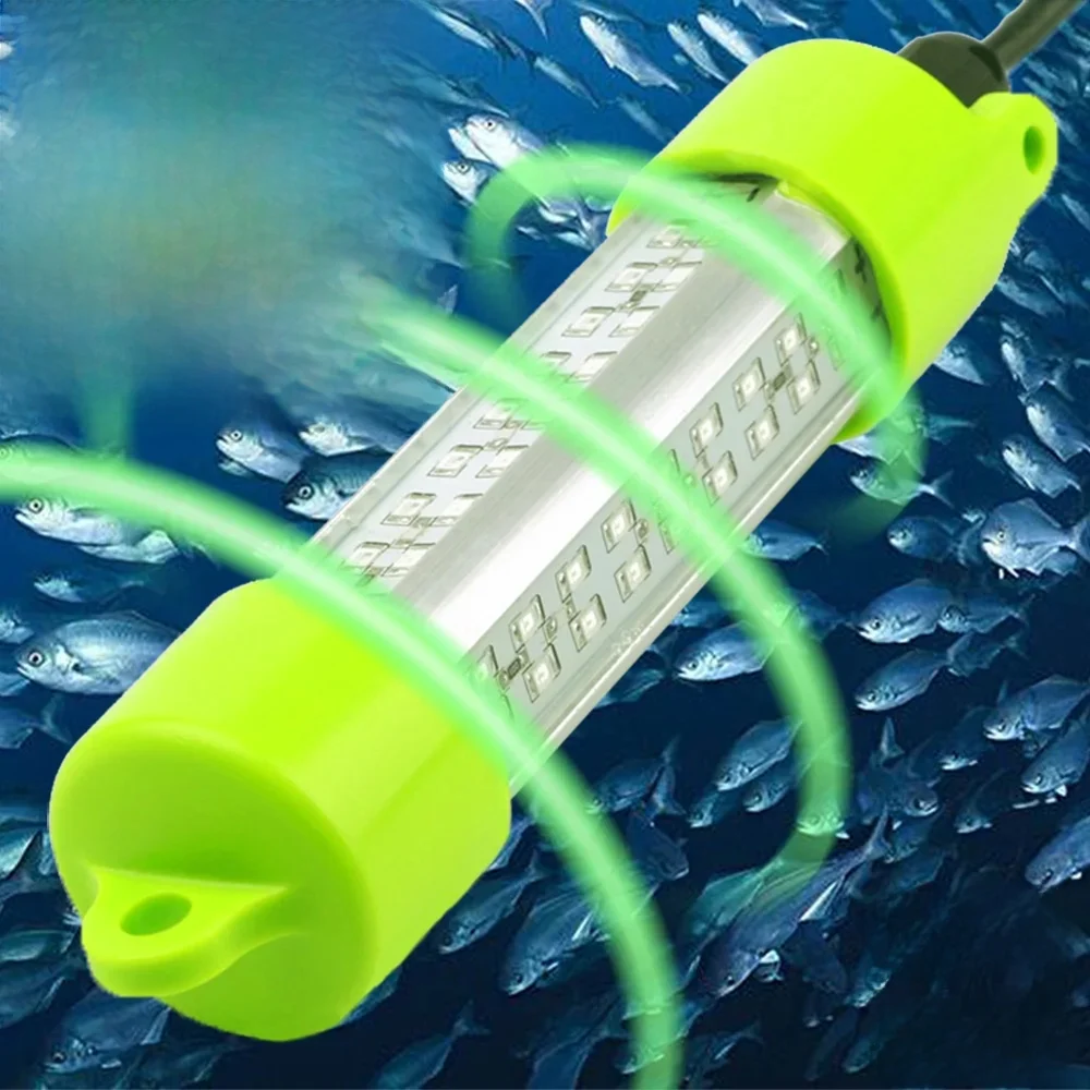 20W 50W DC 12V vert blanc bleu jaune IP68 aluminium haute puissance LED poisson attirant appât Submersible lumière de pêche sous-marine