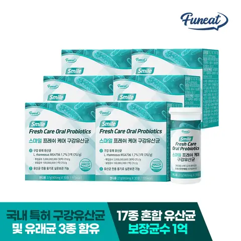 퍼니트 스마일 프레쉬 케어 구강유산균 30정 x 6박스