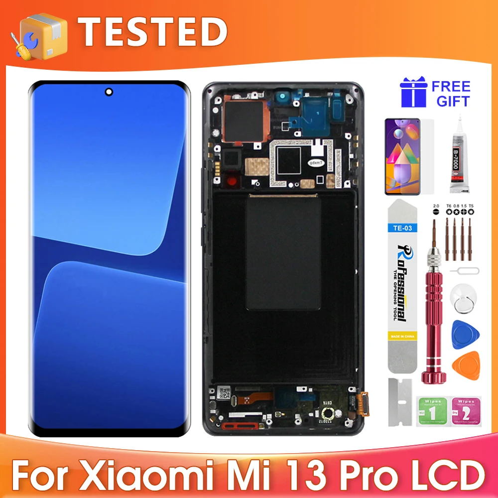 

6.73''For Xiaomi 13 Pro For Mi 13 Pro 2210132G 210132C LCD Display Touch Screen Digitizer Assembly Replacement