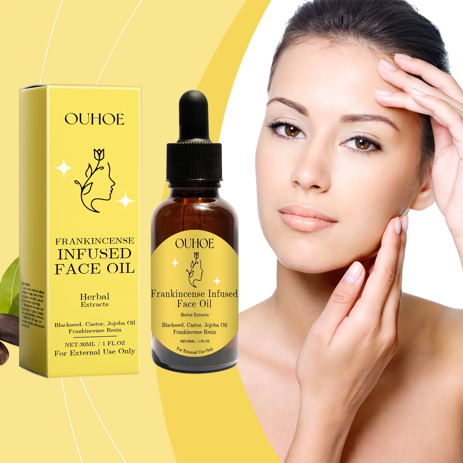 

Ouhoe Frankincense Wood Essence Oil Facial Moisturizing Skin Firming Daily Skin Care Essence Oil