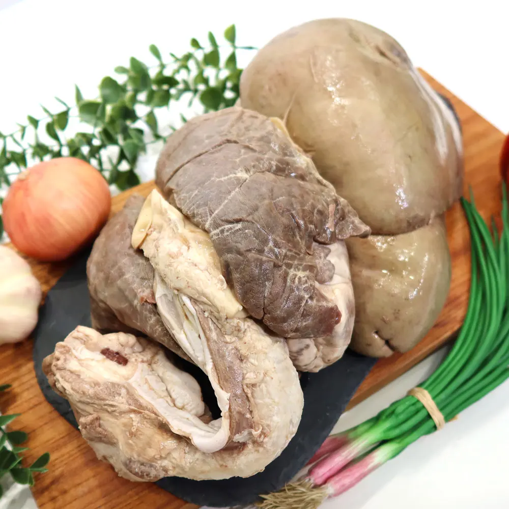 (Cursting with Sabor) Intestino de cerdo cocido refrigerado coreano (higado de cerdo, intestino delgado, intestino grueso, páncreas) Juego de 2 kg