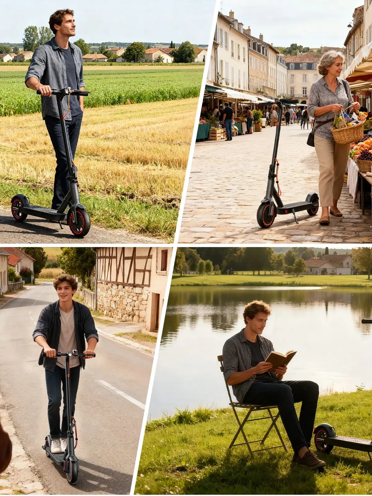 Elektrische volwassen SEEMAR S3a, 36V 10.4Ah, 350W motor, 25 km/u, opvouwbare elektronische rem + schijfrem, APP - afbeelding 2
