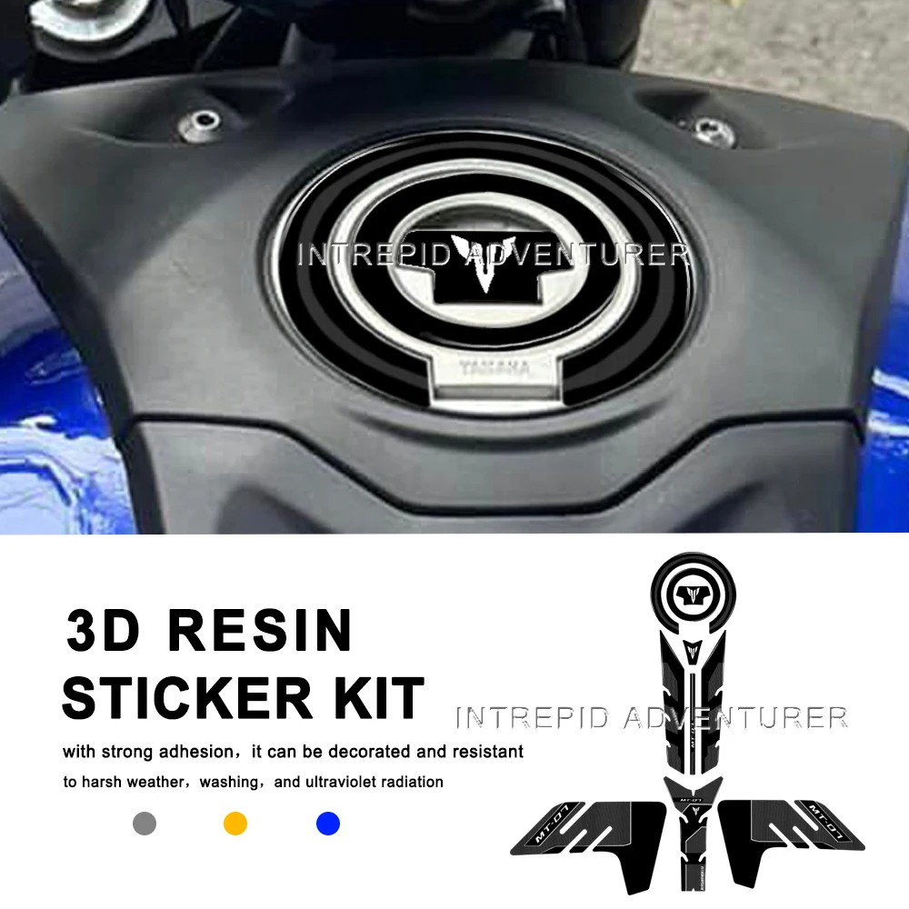 

MT07 Decal Motorcycle Accessories 3D Epoxy Resin Stickers tank pad Protective Kit Waterproof for MT07 mt07 2018-2020 2019