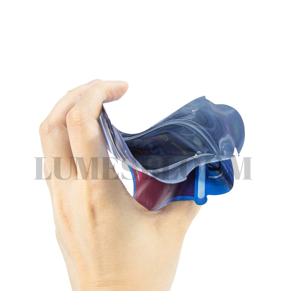 3.5g Mylar Bag Empty Matte Standing Sealed Packaging Die Cut Plastic Zip-lock Opp Pouches Aluminum Foil Dry Herbs Food Storage