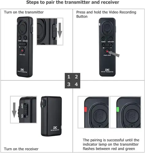 Imagen 2 del producto JJC-Control remoto inalámbrico para videocámara Sony HDR-CX405, reemplazo de FDR-AX33, CX440, CX455, CX675, CX900, RM-VPR1, AX43, AX53, AX100, AX700