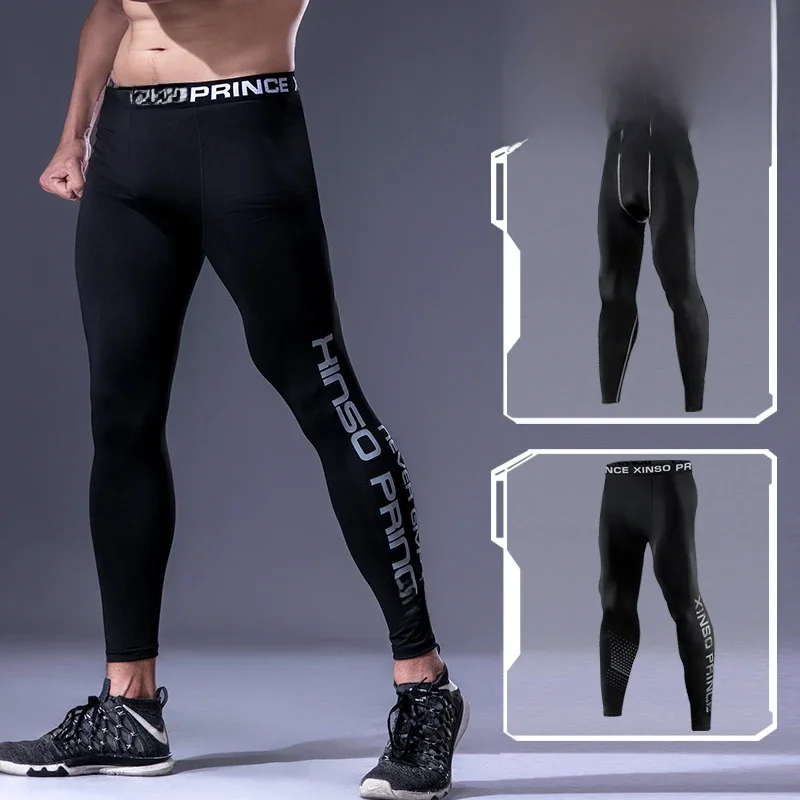 Pantalons de Compression de gymnastique serrés pour hommes séchage rapide vêtements de Sport collants de course hommes Legging Fitness entraînement Sexy Sport Leggings de gymnastique