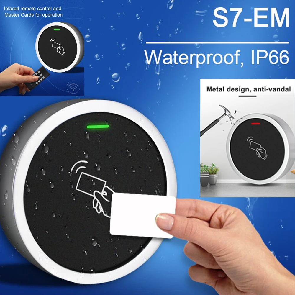 Leshine 2000 User 125KHz EM Card Reader Access Control IP66 Waterproof Dustproof Metal Standalone