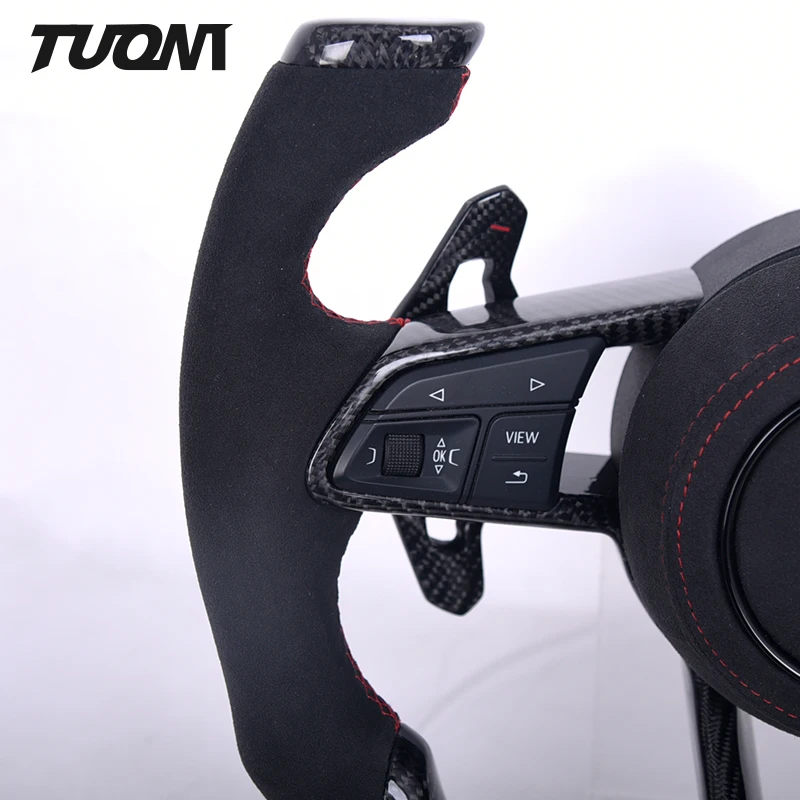 Fit For Audi A3 8Y A4 B8.5 A6 C8 A7 Q3 Q4 S3 8V S8 Rs3 Rs5 TT 8J MK1 R8 SQ5 Custom Forged Carbon Fiber Led Cars Steering Wheel